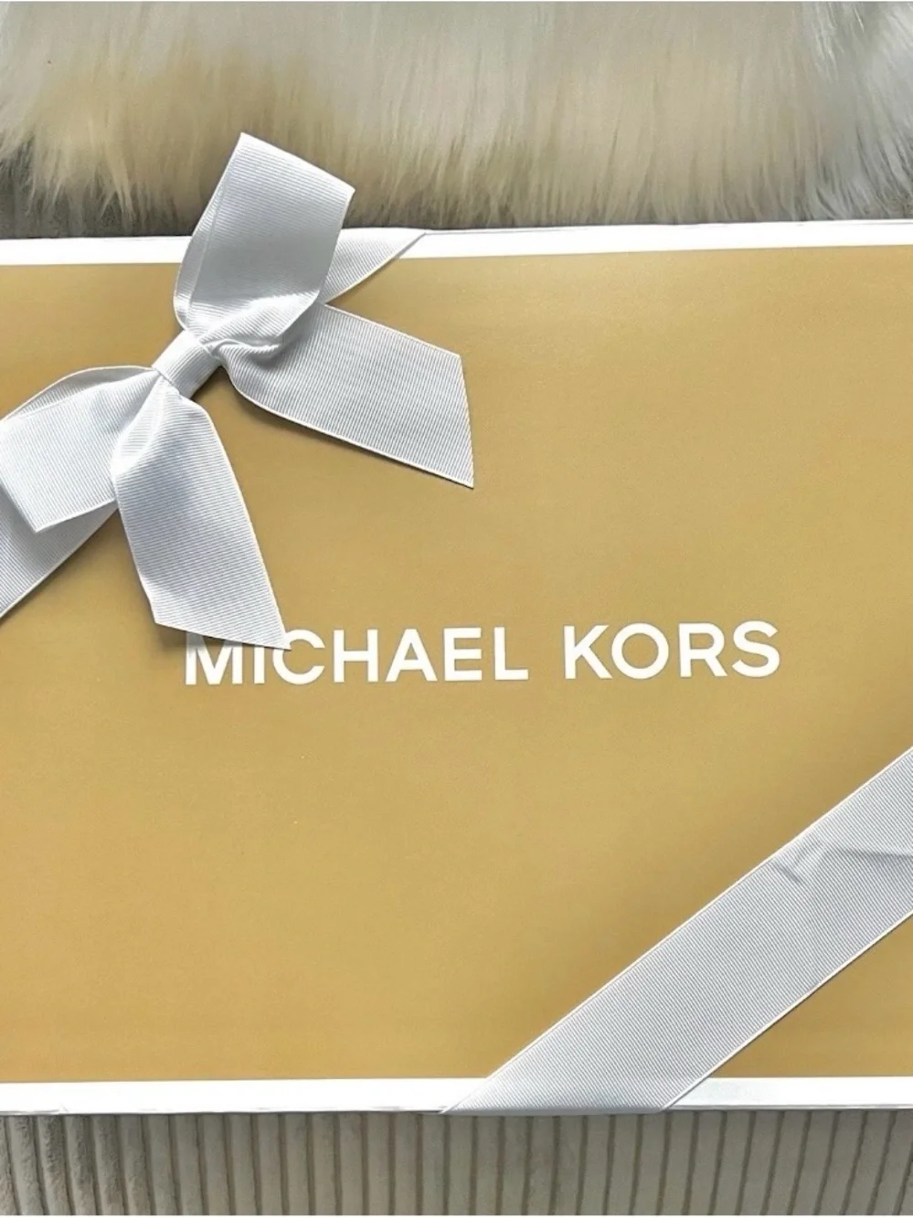 Michael Kors Size 8 Blush Pink Wedge Platform Sneaker with Gold Trim New In Box
